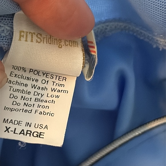 FITS Riding 1/4 Zip Short Sleeve Sun Shirt in Blue Women's Size XL - Picture 6 of 6